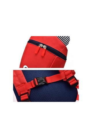 Çizgi Film Çocuk Okul Çantası Anaokulu Erkek Ve Kızlar 1-5 Yaşında Bebek Okul Çantası Omuz Anti-kayıp Sırt Çantası Qtzjub Kırmızı