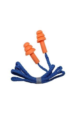 Silikon Çam Tipi Kulak Tıkacı - Yıkanabilir Tekstil Ipli