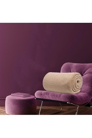 Mulberry Wellsoft Televizyon Battaniyesi Peluş Battaniye Çift Kişilik 220 230 Sütlü Kahve Beyaz
