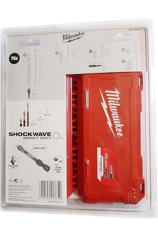 Milwaukee Shockwave Bits Uç Seti 75 Parça 4932492008