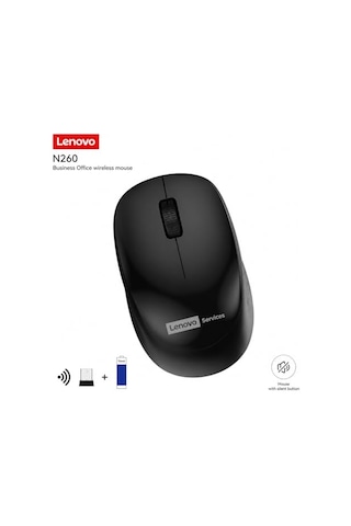 N260 Sessiz Kablosuz Mouse - Siyah, 1200 Dpı, 20 Metre Menzil, Otomatik Kapanma Ve Uyku Modu, Nano Usb Alıcı Wireless Diğer