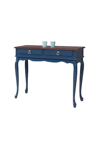 Wooding 100 Cm Çekmeceli Masif Lacivert Ceviz Antre Dresuar Lacivert