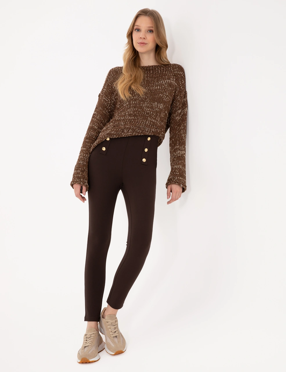 Pierre Cardin Kadın Kahverengi Tayt 50309151-vr029 Kahverengi