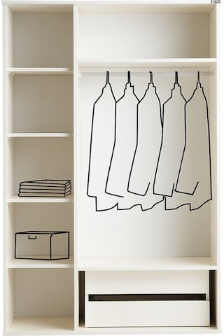 Pema Home Peri %100 Mdf Membran 3 Kapaklı Dolap Gardırop