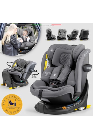 Elele Ritornofix 360 Dönen I-size Oto Koltuğu İsofix 40-150 Cm 0-36 Kg Gri