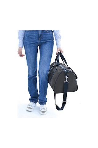 My Free Bag Gk Kanvas Unisex İş, Seyehat, Spor İçin El Çantası / Valizi Haki Siyah Haki - Siyah