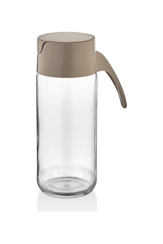 Yağlık Sos Şişesi Qlux Cam Yağlık Kapaklı Yağlık 500 Ml C-00413 Ev Lokanta Cafe Yağlık Sosluk Bej Diğer