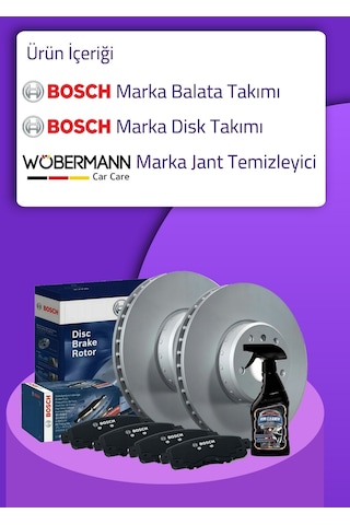 Toyota Corolla Uyumlu D4D Bosch Ön Arka Fren Diski ve Balata 2008-2012