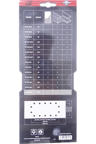 DWT SP-320SLL Dikdörtgen Delikli Zımpara Kağıdı 115x280mm 320 Kum