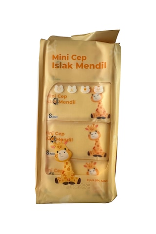 Baysa Alkolsüz Bitki Özlü Mini Islak Cep Mendili - 8'li 24 Paket 24'lü Set