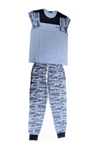 Mod Collection Kamuflaj Paçası Lastikli Erkek Pijama Takım
