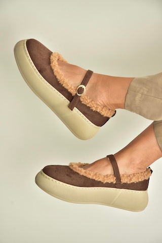 Fox Shoes V811269502 Kahverengi Süet İçi Kürklü Günlük Kadın Ayakkabı Kahverengi