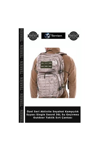 Terrien Özel Seri Aktivite Seyahat Kampçılık Eşyası Single Sword 36l Su Geçirmez Outdoor Taktik Sırt Çantası Çok Renkli