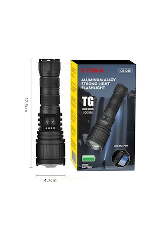 Bedotech Bd-14 10w Tg Led Alüminyum Alaşımlı Zoomlu Type-c Şarjlı El Feneri Çok Renkli
