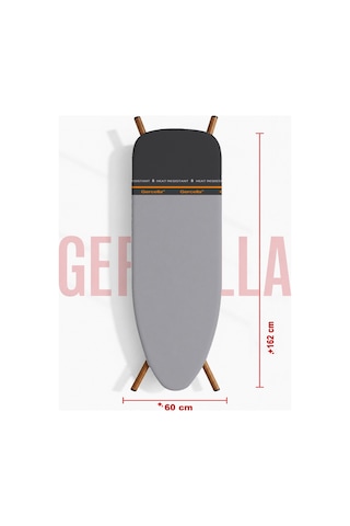 Optimum Plus Xxl 162x60cm Ütü Masası Bezi Örtüsü Kılıfı Gri-turuncu