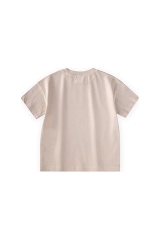 Cigit Slogan Baskılı T-shirt 2-10 Yaş Açık Bej