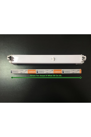 Osram 8w 30cm Tuv Uv-c Ampul Ve Çalıştırma Armatürü Mikrop Kırıcı