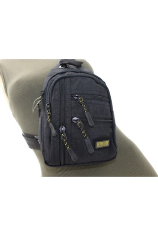 Ogdo - Kanvas Çapraz Sırt, Göğüs Çantası Ve Omuz Çantası - Body Bag - 4924 Gri