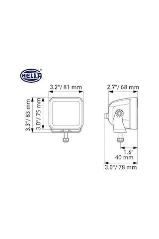 HELLA 10V-30V OFF-ROAD LAMBA 40W 5700K 3000 LÜMEN (UZUN MESAFE) (
