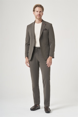 İmza Haki Mono Yaka 6 Drop Slim Fit Beli Lastikli Takım Elbise 1001260194