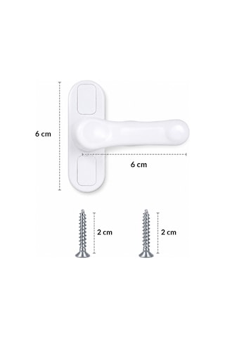 Pvc Pimapen Pencere Cam Balkon Kapısı Güvenlik Emniyet Kilidi 1 Adet Beyaz