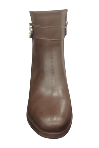 Ventes 9061512z Yandan Fermuarlı 6 Cm Kalın Topuk Günlük Kadın Bot Kahve