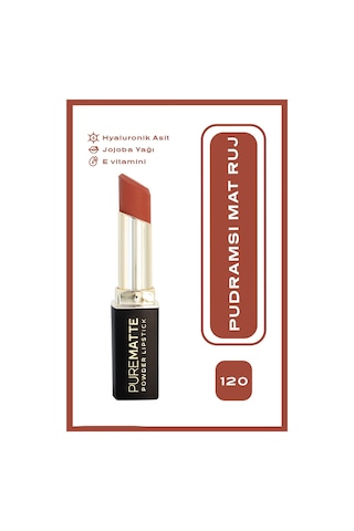 Pure Matte Powder Lipstick No: 120 - Pudralı Mat Ruj 120