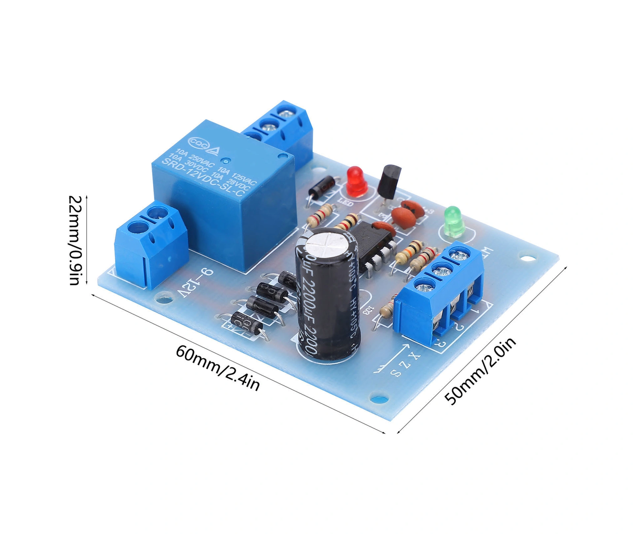 Yuntech01 12vdc Su Seviyesi Kontrolcü Modülü - Otomatik Pompa Dolum Ve Boşaltma, Yüksek Akım Röle, Pcb Tabanlı, Kararlı Performans