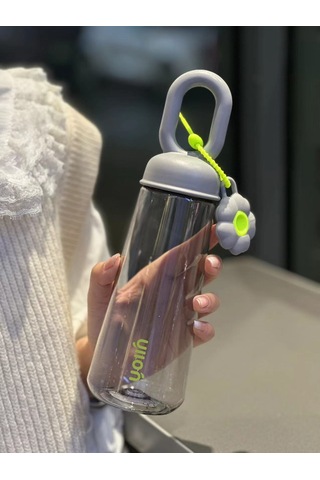 Jian Fan Petal Açık Plastik Su Bardağı Büyük Kapasiteli Taşınabiler Bardak - Pembe Pembe