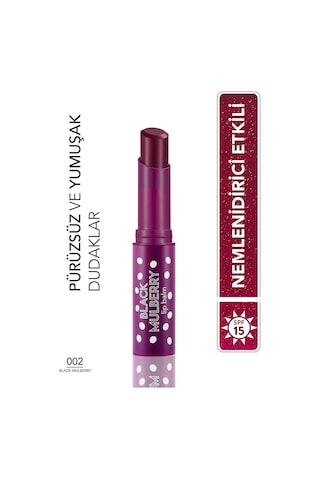 Flormar Lip Balm Meyve Kokulu Renkli Dudak Nemlendiricisi 002 Black Mulberry