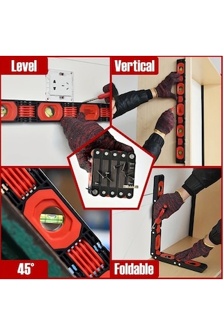 Willowhaven Çok Amaçlı Katlanır Manyetik Su Terazisi - Ev Dekorasyonu Ve Marangozluk İçin