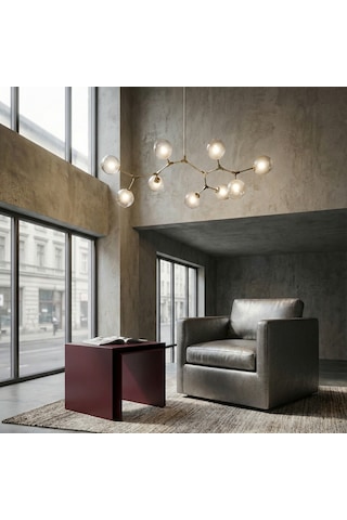 Modern Metal Zigon Sehpa Seti Minimal Tasarım İç İçe Geçen Yan Sehpa 2 Li Set Bordo