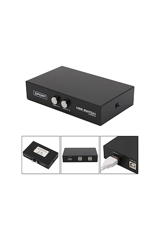 Alfais 5020 2 Port Yazıcı Printer Usb Çoklayıcı Switch Splitter Hub