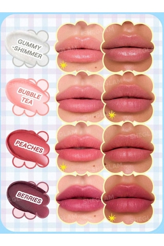 Bubble Kiss Renkli Nemlendirici Lip Balm - Islak Bitişli Gloss Etkili 009