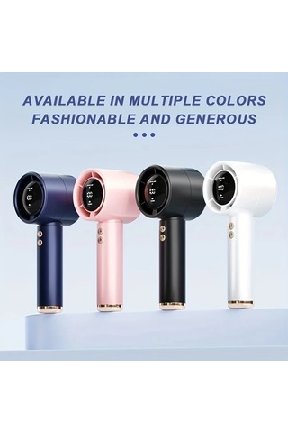 Boatshop1 Siyah Taşınabilir El Tipi Fan 100 Hız Ayarlı Usb Şarj Edilebilir 1200mah Pil Abs Gövde İç Dış Mekan