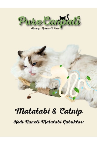 Purecanpati Matatabi & Catnip Kedi Oyuncağı Doğal Oyuncak& Diş Kaşıyıcı