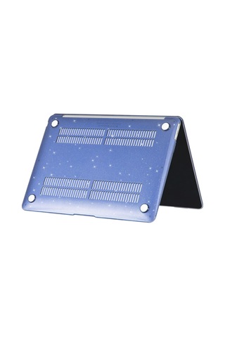 Arabulalaca Apple Uyumlu MacBook Pro 14 A2779 2023 Parlak Simli Mavi Kılıf