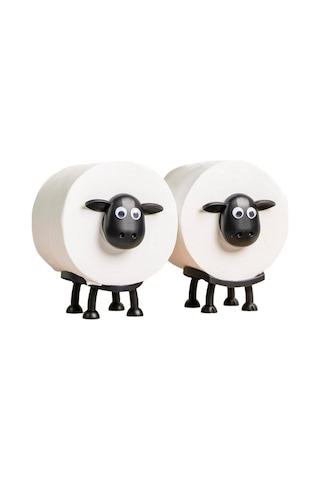 Singree Kara Koyun Desenli Masaüstü Havlu Tutucu Seti - Abs Plastik Modern Minimalist Banyo Aleti Siyah