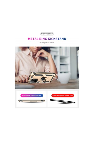 Cosmotex Newface Xiaomi Poco F3 Kılıf Sofya Yüzüklü Silikon Kapak - Gold