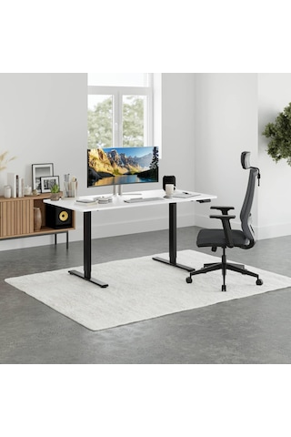 Uprise Yükseklik Ayarlı Masa Çift Motorlu Güçlü-dengeli-stabil Beyaz 180x80 Cm Çok Renkli