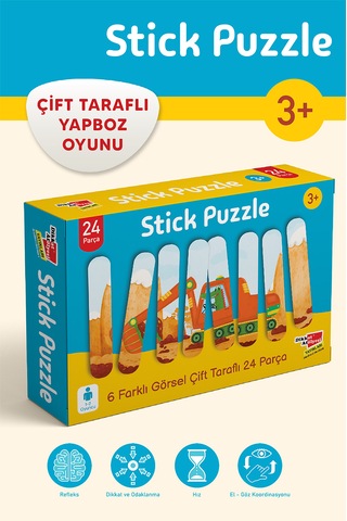 Stick Puzzle Çubuklu Çift Taraflı Yapboz