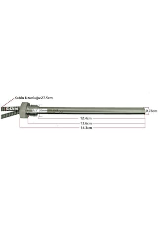 Yate10 1/2 Diş Çaplı 220volt 600w Radyatör,petek,tank Isıtıcı Paslanmaz Çubuk Rezistans 600w