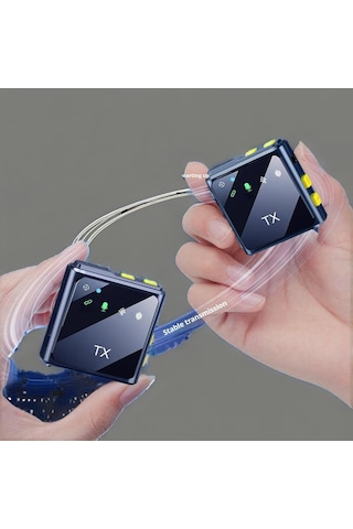 Kablosuz Taşınabilir Yaka & El Mikrofonu Metal-plastik Gövdeli, Gürültü Azaltmalı Mikrofon Mobil