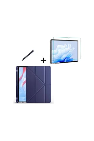 Honor Pad X9 11.5 İnç Uyumlu Kalem Bölmeli Standlı Silikon Kılıf + Ekran Koruyucu + Kalem 3'lü Set Kılıf