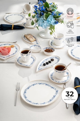 Emsan Casilda Porselen 32 Parça 6 Kişilik Kahvaltı / Servis Takı Beyaz