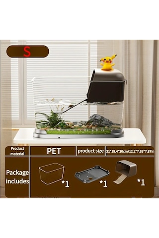 Xuweiwei Uvb Lamba Tutuculu Küçük Kaplumbağa Akvaryumu Brezilyalı Siyah Kuyruk Kırmızı Karın Kaplumbağaları İçin