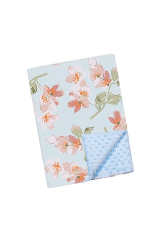 Dolıty Pusetler Için Yumuşak Bebek Battaniye Mavi-çiçek Mavi Çiçek Mavi