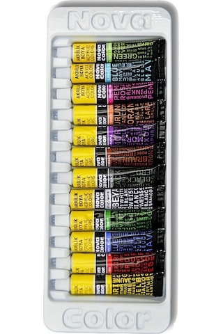 Yağlı Boya Seti 12 Renk 12 Ml 1 Paket Nova Color Yağlıboya 12 Li Seti Tüpte Canlı Renkler Çok Renkli
