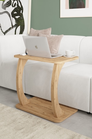 Desk Çalışma Sehpası, Laptop Sehpası, Çift Ayaklı Geniş Yüzey Atlantik Çam