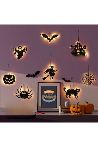 Yifomall Halloween Kabak Hayalet Led Işıklı Süs, Korku Atmosferi Oluşturucu, Akrilik Kasa, Ip44 Koruma, Parıltı Efekti, 4.5v Pil Dahil, Odalar İçin Dekorasyon Aksesuarı